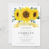 Sonnenblume Mädchen 1. Geburtstag Einladung (Vorderseite)