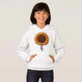Sonnenblume | Mädchen Pullover Hoodie (Vorne ganz)