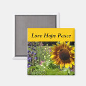 Sonnenblume Magnet (Vorderseite/Rückseite)