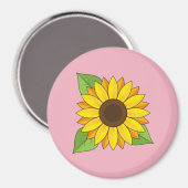 Sonnenblume Magnet (Vorderseite/Rückseite)