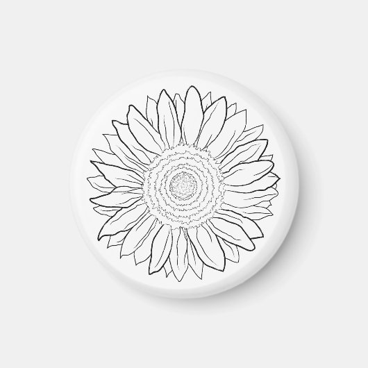 Sonnenblume Magnet (Vorne)