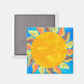 Sonnenblume Magnet (Vorderseite/Rückseite)