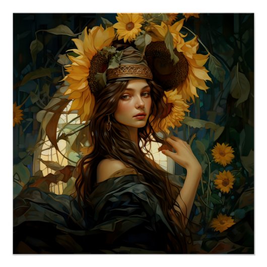 Sonnenblume Maiden Deluxe Poster (Vorderseite)