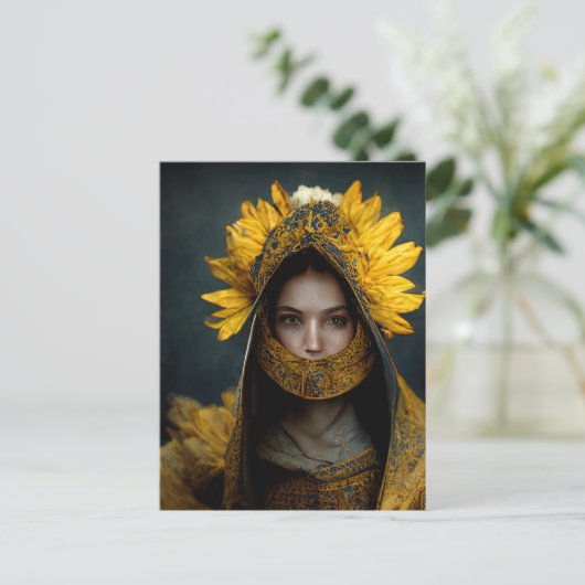 Sonnenblume Maiden Postkarte (Stehend Vorderseite)
