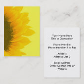Sonnenblume-MakroFoto Visitenkarte (Vorne/Hinten)