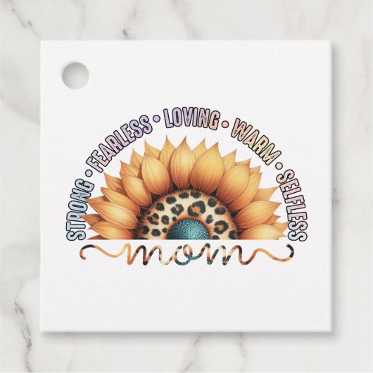 Sonnenblume-Mama Geschenkanhänger (Vorderseite)