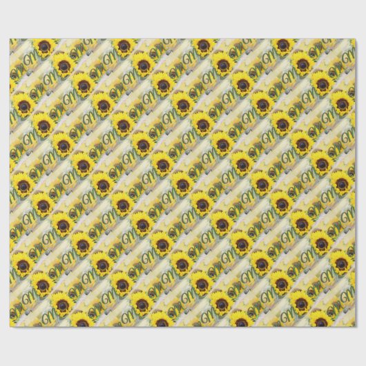 Sonnenblume-Mama Geschenkpapier (Flach)