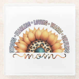 Sonnenblume-Mama Glasuntersetzer