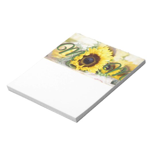 Sonnenblume-Mama Notizblock (Rotiert)