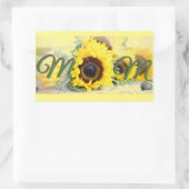 Sonnenblume-Mama Rechteckiger Aufkleber (Tasche)