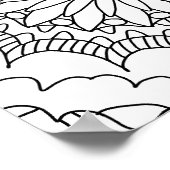 Sonnenblume Mandala Coloring Poster (Ecke)