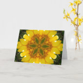 Sonnenblume-Mandala Karte (Gelbe Blume)
