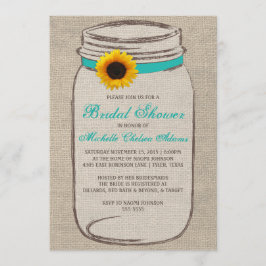 Sonnenblume Mason Jar Bridal Dusche Einladung