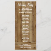 Sonnenblume Mason Jar Burlap + Hochzeitsprogramme Programm (Rückseite)