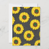 Sonnenblume Mason Jar Chalkboard Hochzeit Einladun Einladung (Rückseite)