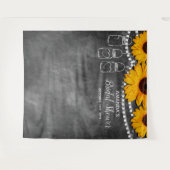 Sonnenblume Mason Jar Party Foto Stand Hintergrund Wandteppich (Vorderseite (Horizontal))