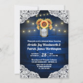 Sonnenblume Mason Jar Probe Abendessen Einladung (Vorderseite)