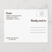 Sonnenblume Mason Jar Wood Save the Date Postkarte (Rückseite)