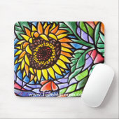 Sonnenblume-Mausunterlage Mousepad (Mit Mouse)
