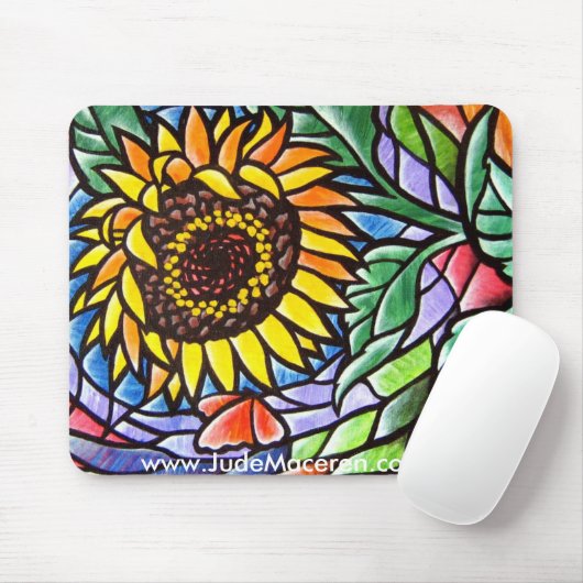 Sonnenblume-Mausunterlage Mousepad (Mit Mouse)