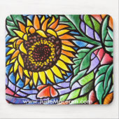Sonnenblume-Mausunterlage Mousepad (Vorne)