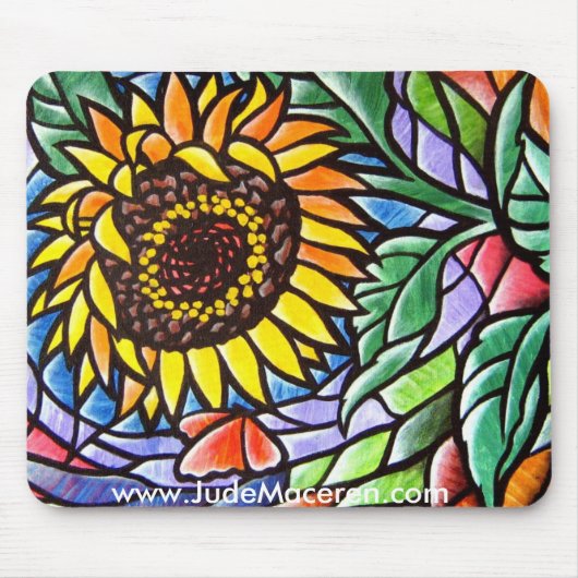 Sonnenblume-Mausunterlage Mousepad (Vorne)