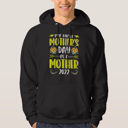Sonnenblume mein erster Muttertag als Mutter Hoodie (Vorderseite)