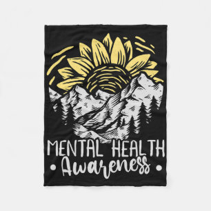 Sonnenblume Mental Health Awareness Montag Fleecedecke