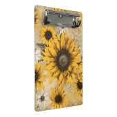 Sonnenblume Mini Klemmbrett (Schrägansicht)