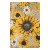 Sonnenblume Mini Klemmbrett (Rückseite)