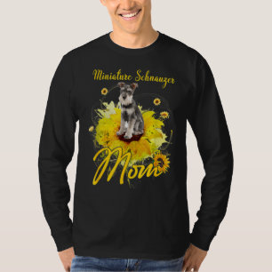 Sonnenblume Miniatur Schnauzer Mama Dog Mutter's D T-Shirt