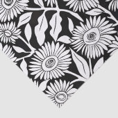 Sonnenblume Minimal monochrome Schwarz-weiß Seidenpapier (Detail)