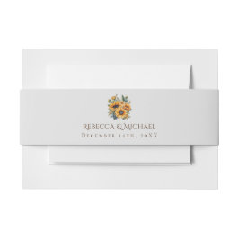 Sonnenblume Minimalistisch Elegante Hochzeit Einladungsbanderole