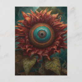 Sonnenblume mit Auge Postkarte