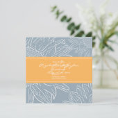 Sonnenblume mit Band Save the Date: Gelb orange Save The Date (Stehend Vorderseite)