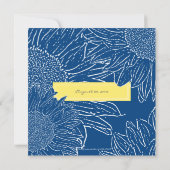 Sonnenblume mit Band Save the Date: Gelb Save The Date (Rückseite)