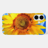 Sonnenblume mit Bees iPhone Case (Rückseite (Horizontal))