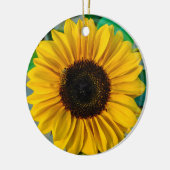 Sonnenblume mit Biene Keramik Ornament (Links)