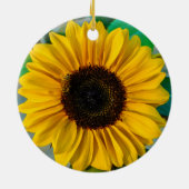 Sonnenblume mit Biene Keramik Ornament (Hinten)