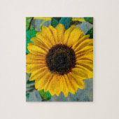 Sonnenblume mit Biene Puzzle (Vertikal)