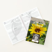 Sonnenblume mit Bienen-Foto Oma's Rezept-Buch Notizblock (Innenseite)