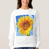 Sonnenblume mit Bienen Sweatshirt (Vorderseite)