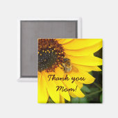 SONNENBLUME MIT BIENZEICHEN MAGNET (Vorderseite/Rückseite)