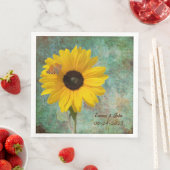 Sonnenblume mit Butterfly Hochzeitessen Serviette (Beispiel)