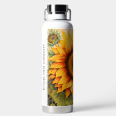Sonnenblume mit einem inspirierenden Sommerangebot Trinkflasche (Rückseite)