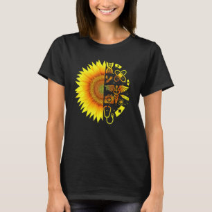 Sonnenblume Mit Einer Krankenschwester Pflegemitte T-Shirt