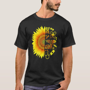 Sonnenblume Mit Einer Krankenschwester Pflegende W T-Shirt