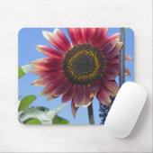 Sonnenblume mit einzigartigen roten Blätter Mousepad (Mit Mouse)