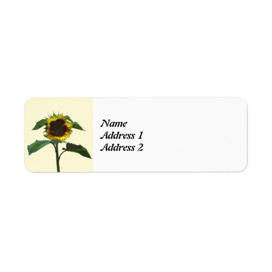 Sonnenblume mit fransiger Kante Save the Date (Vorne)