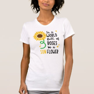 Sonnenblume mit Glitzern Illustration T-Shirt